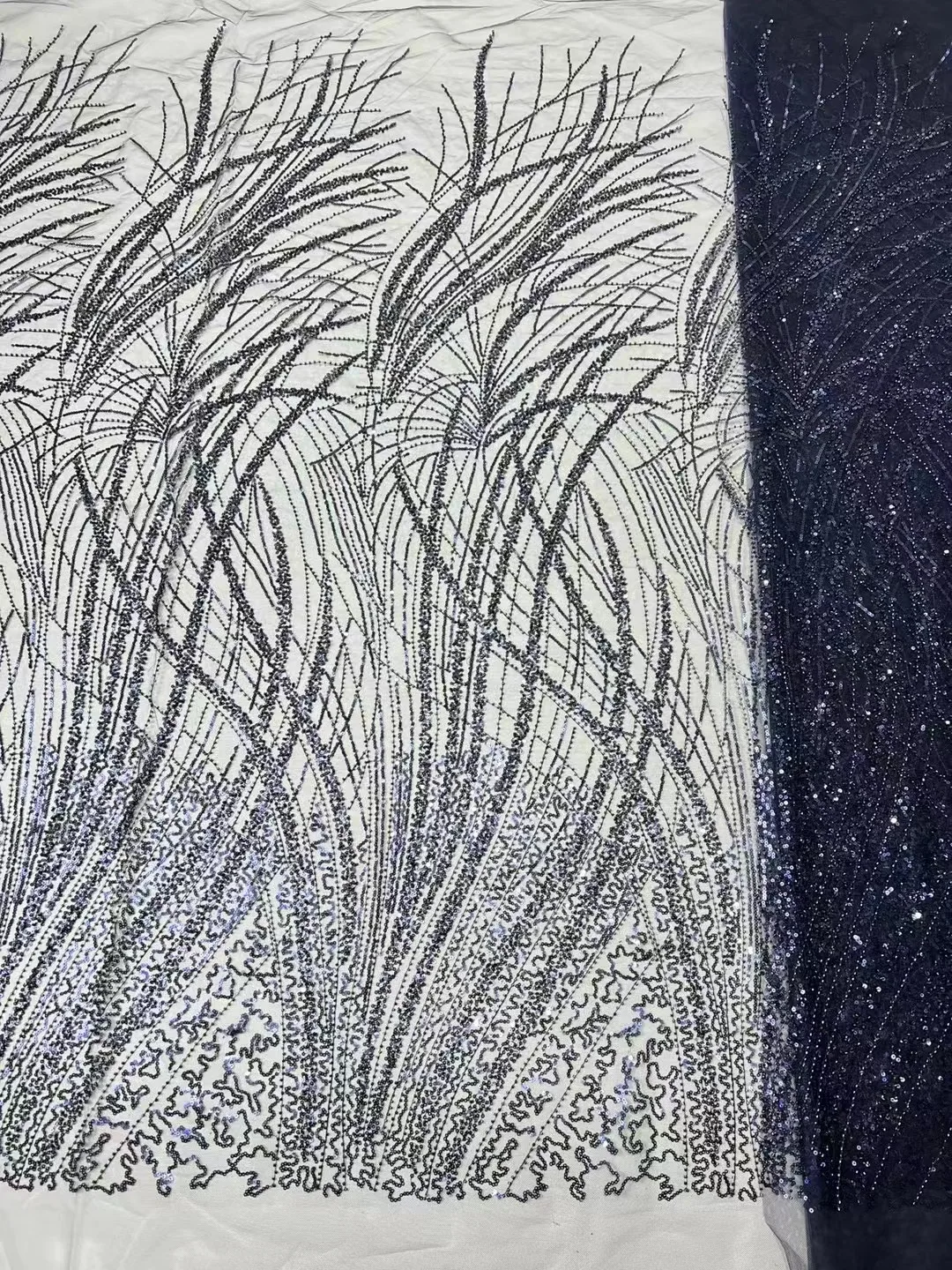 High-End Handmade Beaded Lace Fabric Blue Embroidery Beads Nigerian 3D Embroidery Mesh Lace Fabric For Wedding Dresses
High-End Handmade Beaded Lace Fabric Blue Embroidery Beads Nigerian 3D Embroidery Mesh Lace Fabric For Wedding Dresses