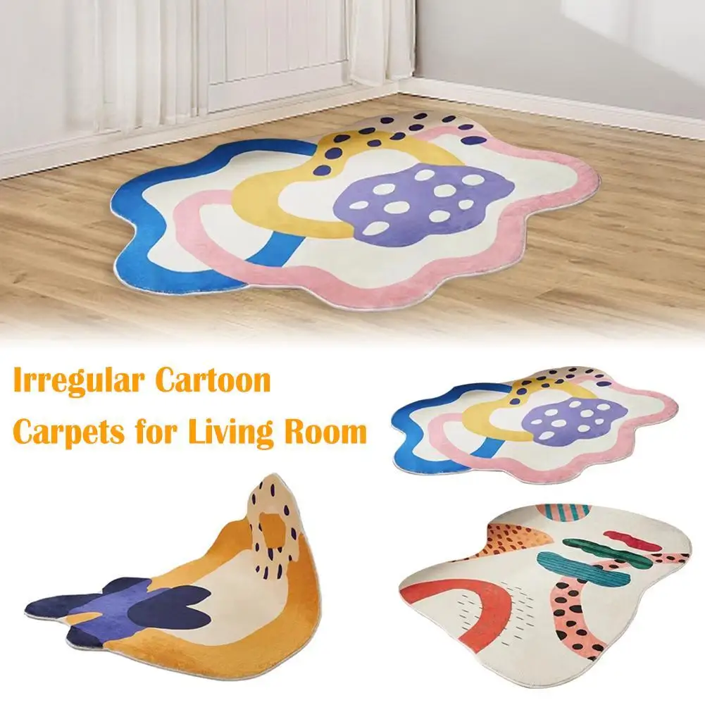 Cute Cartoon Carpets For Bedroom Wool Velvet Bedside Carpet Soft Large Area Irregular Carpets For Living Room
Cute Cartoon Carpets For Bedroom Wool Velvet Bedside Carpet Soft Large Area Irregular Carpets For Living Room