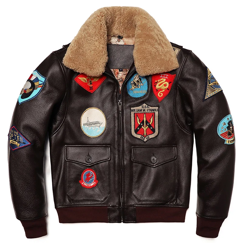 Military Clothing G1 Flight Jacket Thickening Quilted100% Cowhide Leather Jackets Men Coat Winter Overcoat M212 Dropshipping
Military Clothing G1 Flight Jacket Thickening Quilted100% Cowhide Leather Jackets Men Coat Winter Overcoat M212 Dropshipping