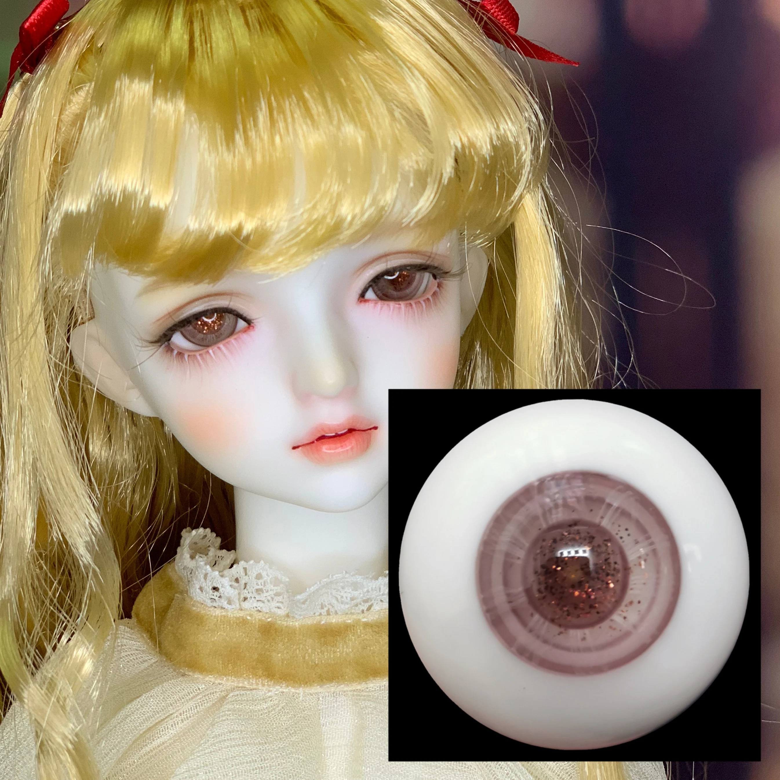 BJD doll eyeballs for 1/3 1/4 1/6 1/8 size fashion light pink glitter glass eyeballs 10mm12mm14mm16mm18mm doll accessories
BJD doll eyeballs for 1/3 1/4 1/6 1/8 size fashion light pink glitter glass eyeballs 10mm12mm14mm16mm18mm doll accessories