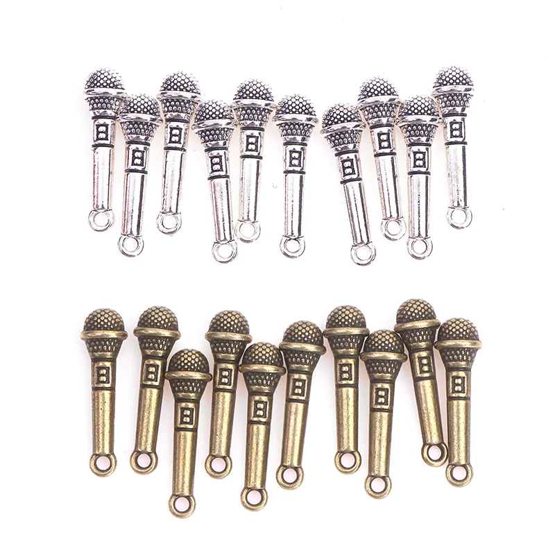 10pcs Dollhouse Accessories DIY Jewelry Accessories Retro Zinc Alloy Music Microphone Model Pendant
10pcs Dollhouse Accessories DIY Jewelry Accessories Retro Zinc Alloy Music Microphone Model Pendant