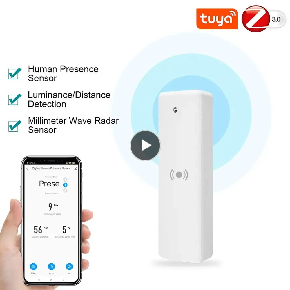 Датчик присутствия человека Zigbee умный дом детектор присутствия приложения Tuya MmWave радар расстояние PIR датчик движения для освещения лампы
Датчик присутствия человека Zigbee умный дом детектор присутствия приложения Tuya MmWave радар расстояние PIR датчик движения для освещения лампы