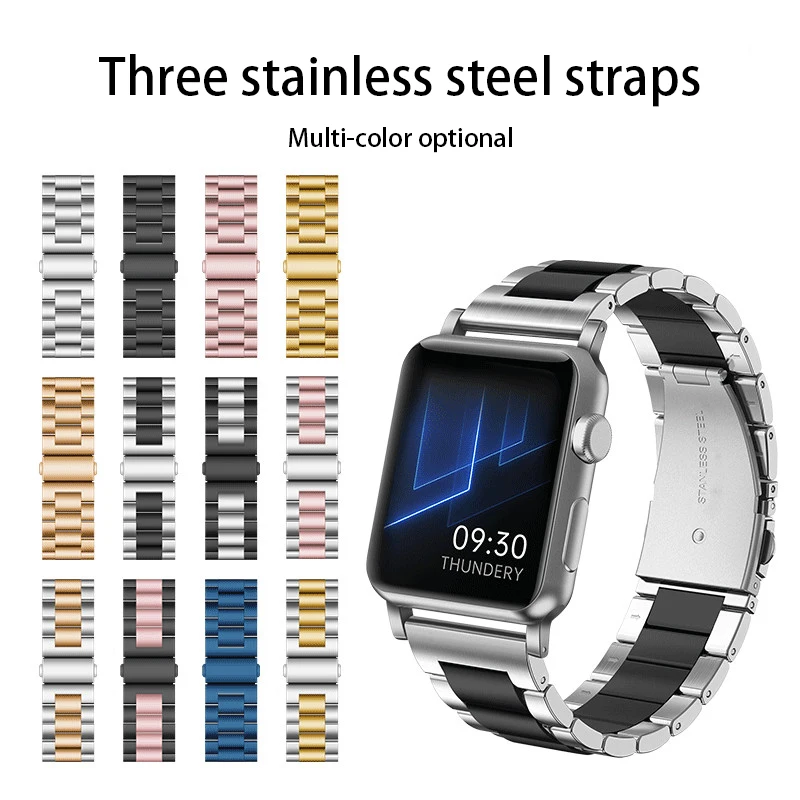 Metal Starp for Apple Watch Band 45mm 41mm 44mm 40mm 42mm 38mm iWatch Three Stainless Steel Apple Watch Series 1 2 3 4 5 6 SE 7
Metal Starp for Apple Watch Band 45mm 41mm 44mm 40mm 42mm 38mm iWatch Three Stainless Steel Apple Watch Series 1 2 3 4 5 6 SE 7