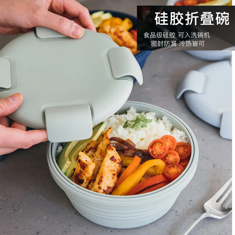 1100ml Silicone Folding Lunch Box Travel Bowl Portable Retractable Instant Noodles Lunch Box Crisper Outdoor Picnic Lunch Box
1100ml Silicone Folding Lunch Box Travel Bowl Portable Retractable Instant Noodles Lunch Box Crisper Outdoor Picnic Lunch Box