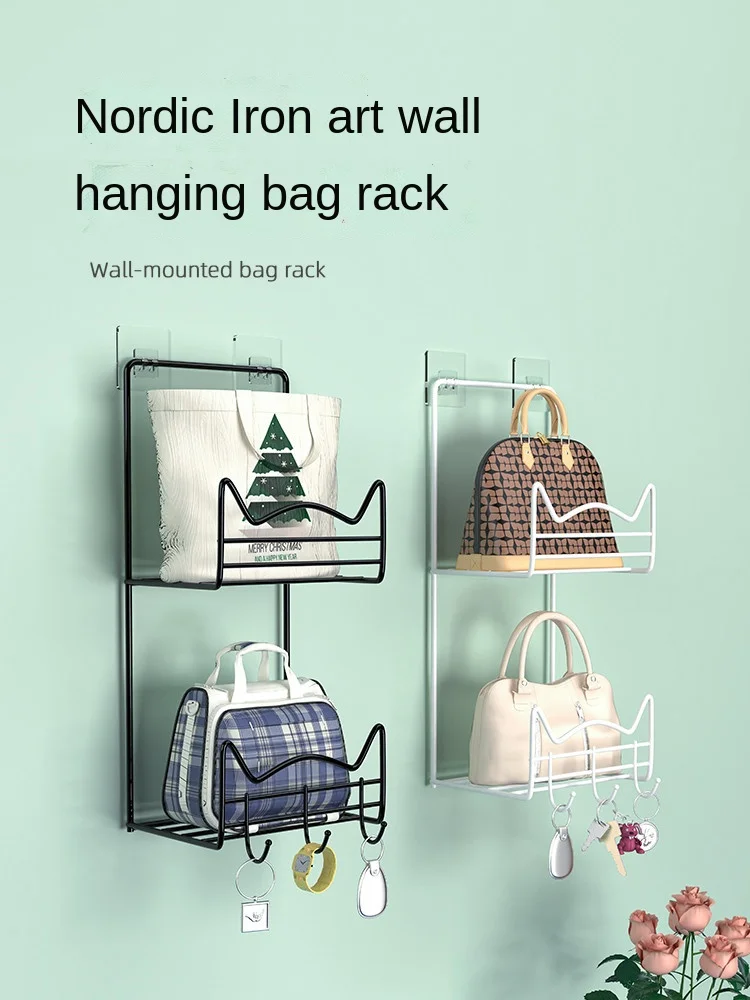 Bag storage hanging bag organizing rack hanging wall dormitory closet behind the door bag hanging rack shelves wall shelf
Bag storage hanging bag organizing rack hanging wall dormitory closet behind the door bag hanging rack shelves wall shelf
