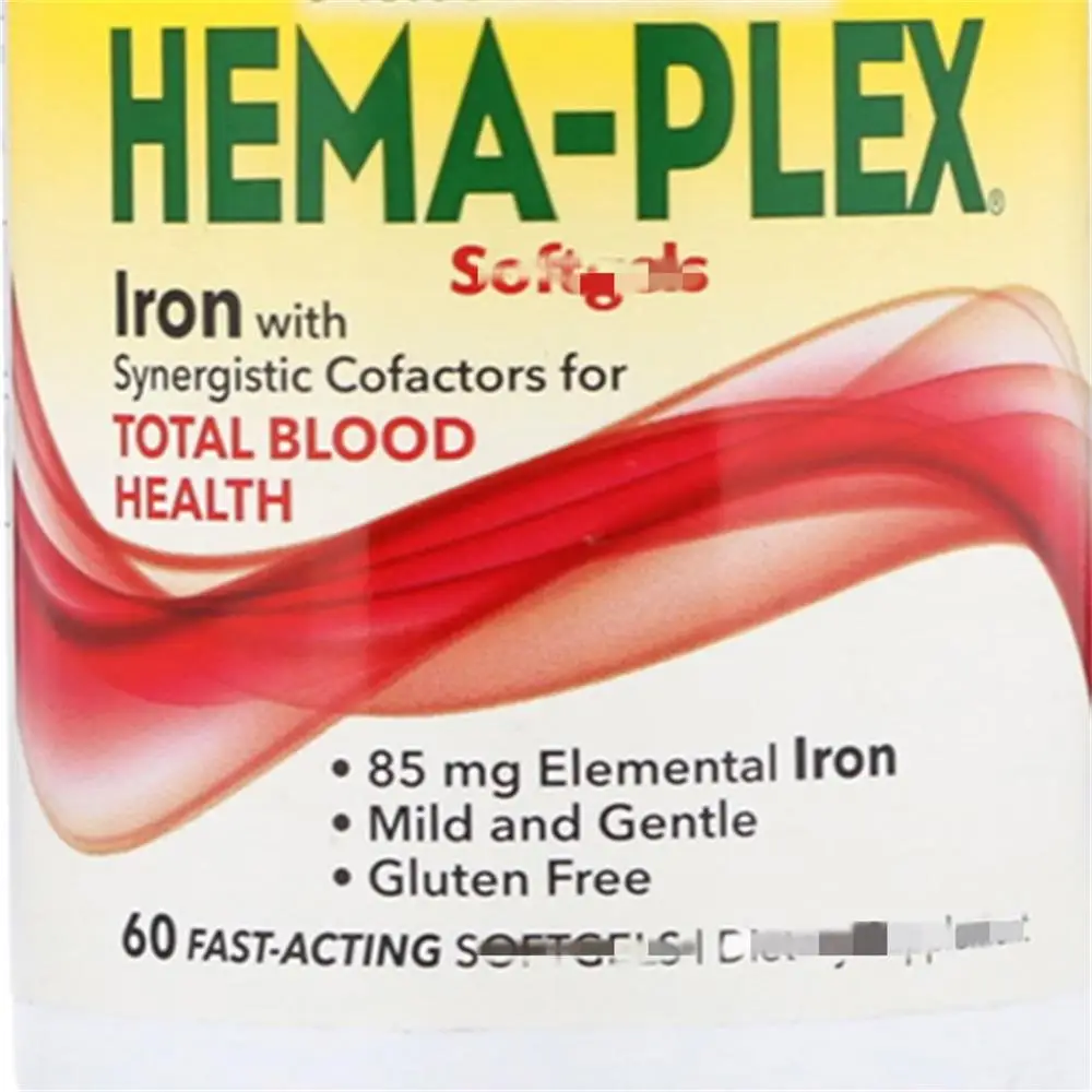 Hema-Plex, Iron with Synergistic Cofactors For Total Blood Health, Mild and Gentle , Gluten Free 60p/bottle Compound vitamin
Hema-Plex, Iron with Synergistic Cofactors For Total Blood Health, Mild and Gentle , Gluten Free 60p/bottle Compound vitamin