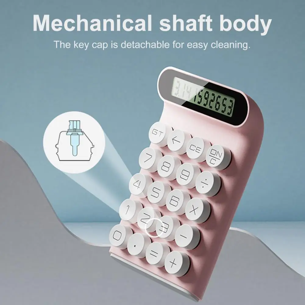 1 Set Green Axis Calculator Crisp Feel Rounded Texture Mathematical Calculations ABS 10-Digit Mechanical Key Calculator
1 Set Green Axis Calculator Crisp Feel Rounded Texture Mathematical Calculations ABS 10-Digit Mechanical Key Calculator