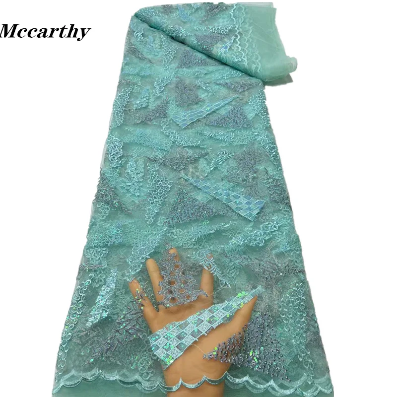 Mccarthy Fashion African Lace Fabric 5 Yards 2022 High Quality Nigerian Party Sequins Embroidery French Tulle Lace Fabric
Mccarthy Fashion African Lace Fabric 5 Yards 2022 High Quality Nigerian Party Sequins Embroidery French Tulle Lace Fabric