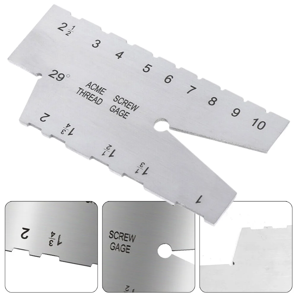 29 Degree ACME Screw Thread Gauge Stainless Steel Welding Ruler Laser Engraving For Grinding Setting Instrument Parts
29 Degree ACME Screw Thread Gauge Stainless Steel Welding Ruler Laser Engraving For Grinding Setting Instrument Parts