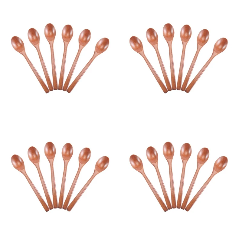 Wooden Spoons, 24 Pieces Wood Soup Spoons For Eating Mixing Stirring, Long Handle Spoon Kitchen Utensil
Wooden Spoons, 24 Pieces Wood Soup Spoons For Eating Mixing Stirring, Long Handle Spoon Kitchen Utensil