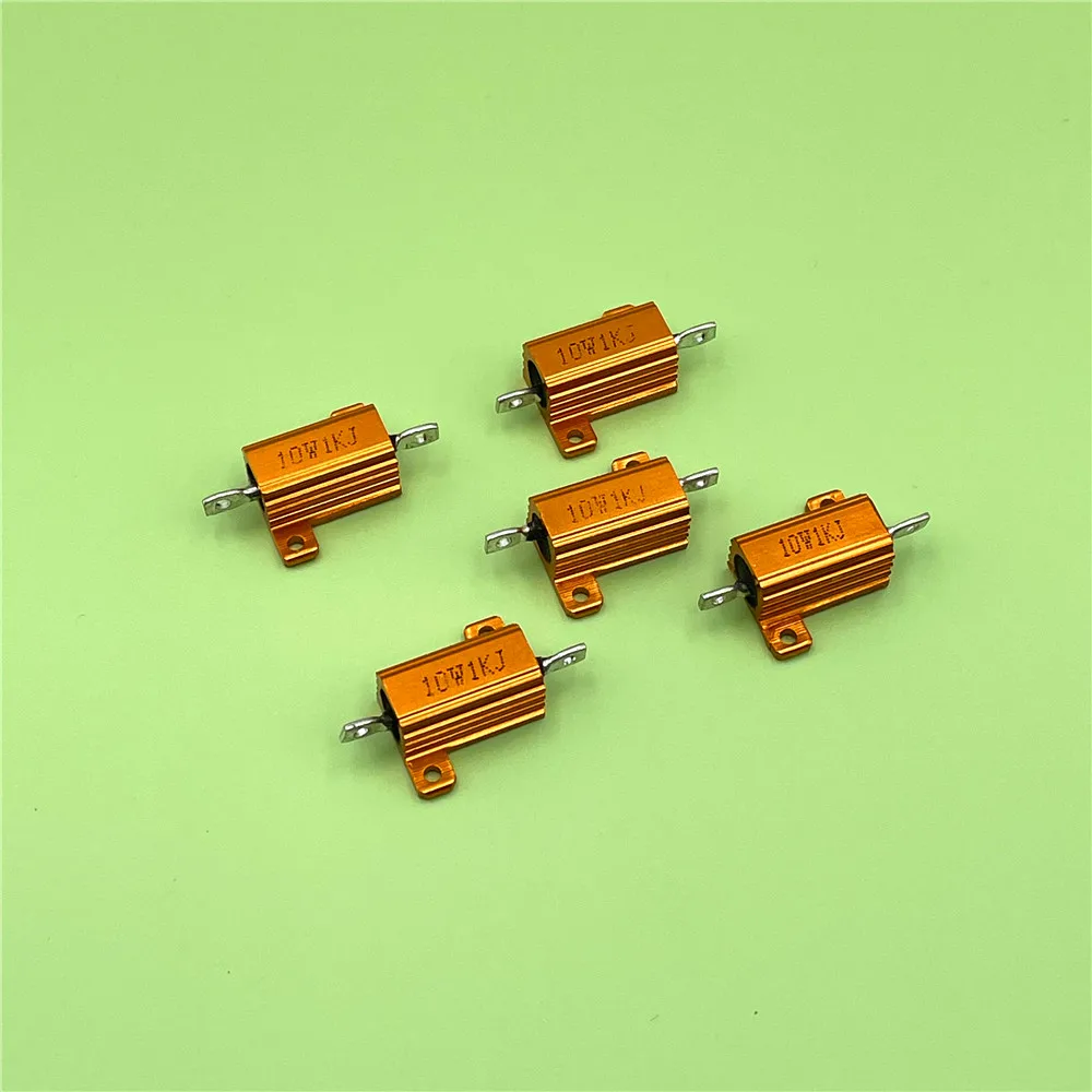 

30 шт./лот RX24 10 Вт 0.1R 4.7R 47R 470R от 4,7 к до 10 к Ом алюминиевый корпус мощный проволочный резистор металлический корпус 5% класс J