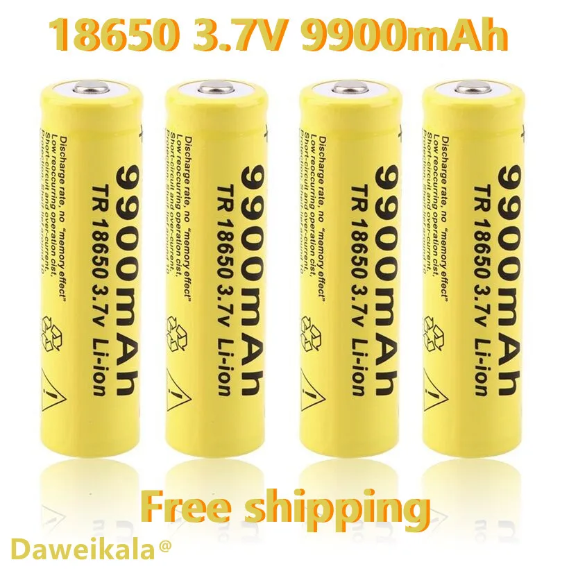 2-20pcs/Lot 18650 Battery 3.7V 9900mAh Rechargeable Liion Battery for Led Flashlight Torch Batery Litio Battery+ Free Shipping
2-20pcs/Lot 18650 Battery 3.7V 9900mAh Rechargeable Liion Battery for Led Flashlight Torch Batery Litio Battery+ Free Shipping