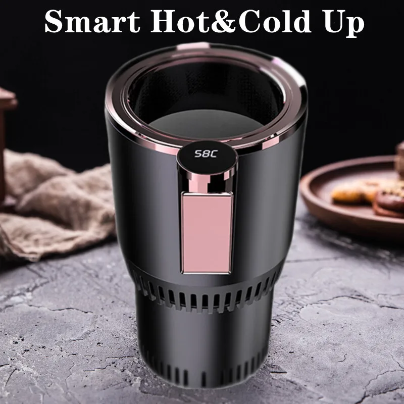 

New DC 12V Warmer Cooler Smart Car Cup Car Heating Cooling Cup 2-in-1 Car Office Cup Mug Holder Cooling Beverage Drinks Cans