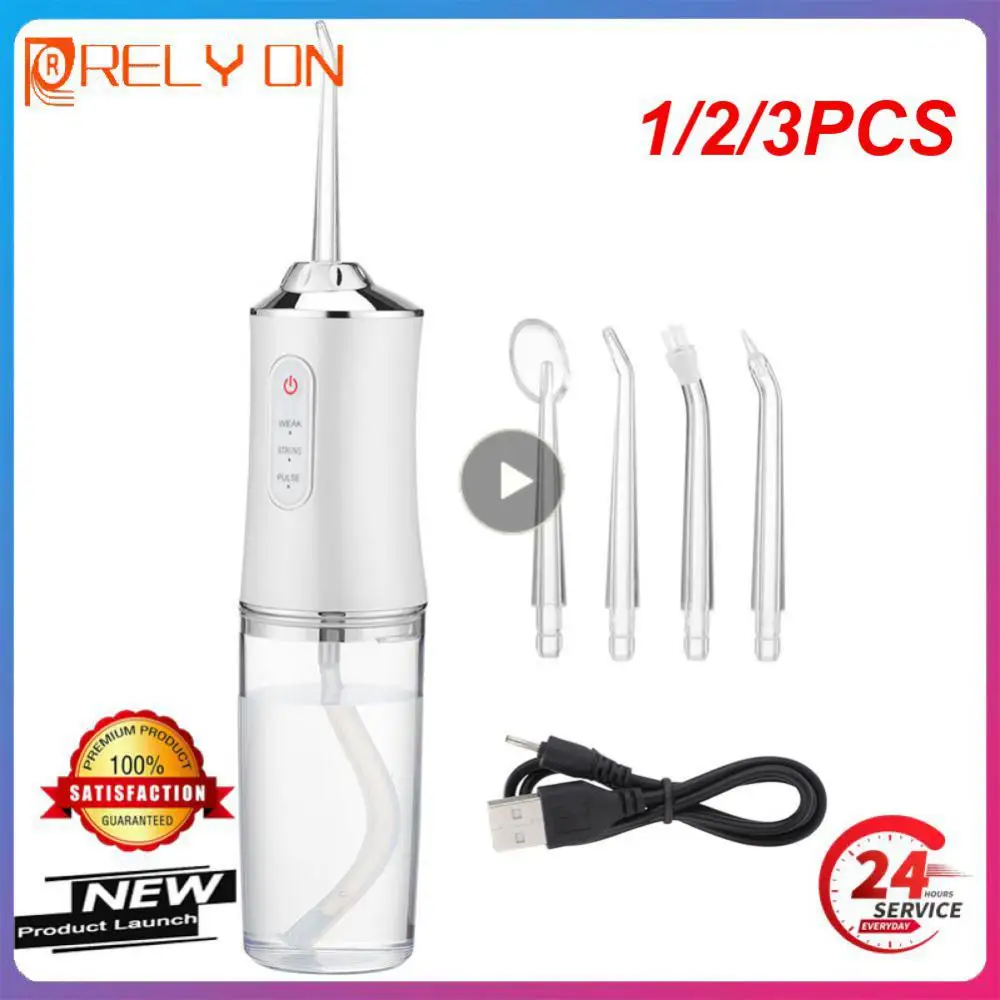 1/2/3PCS Oral Irrigator Portable Water Flosser USB Rechargeable Water Jet Floss Tooth Pick 4 Jet Tip 220ml 3 Modes IPX7
1/2/3PCS Oral Irrigator Portable Water Flosser USB Rechargeable Water Jet Floss Tooth Pick 4 Jet Tip 220ml 3 Modes IPX7