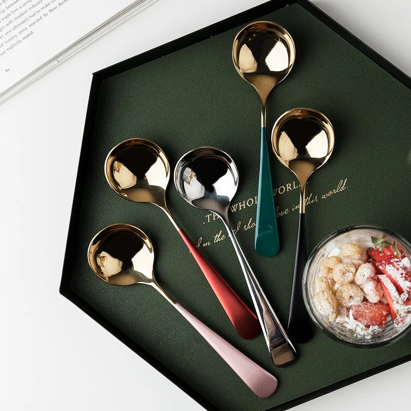 1PC 304 Stainless Steel Soup Spoon Household Children's Spoon Long Handle Spoon Creative Cute Round Head Dessert Small Spoon
1PC 304 Stainless Steel Soup Spoon Household Children's Spoon Long Handle Spoon Creative Cute Round Head Dessert Small Spoon