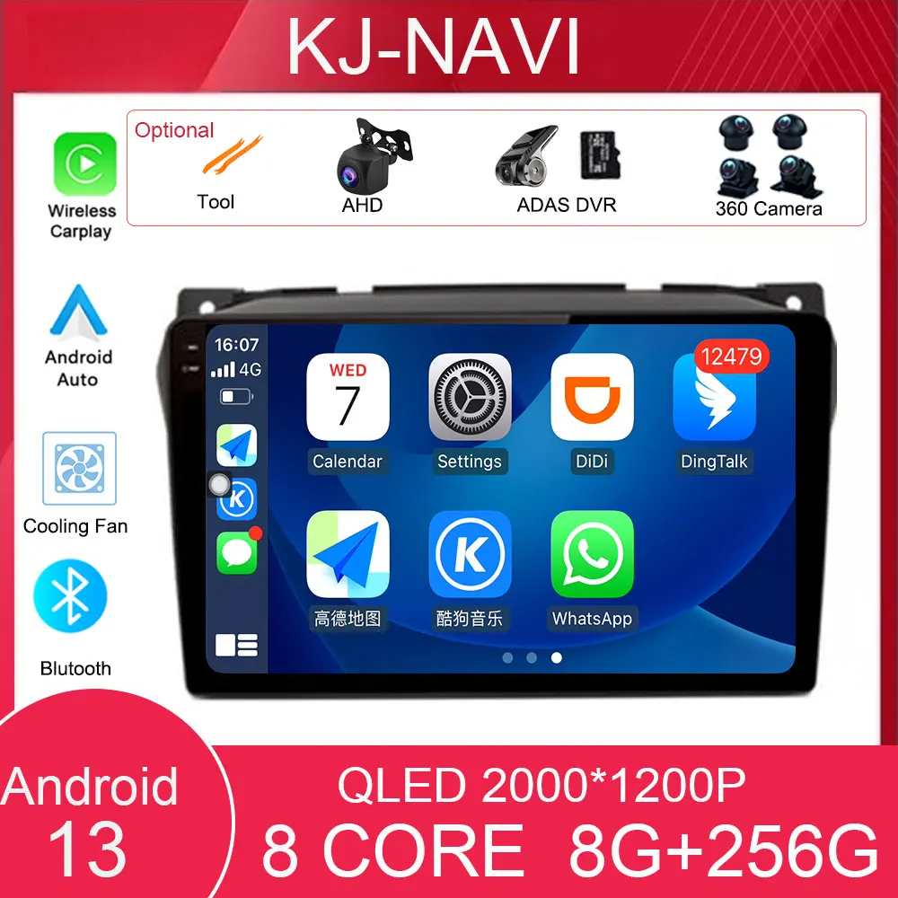 9 дюймов Android 13 для Suzuki Alto 2009 - 2016 Автомобильный мультимедийный стерео видеоплеер