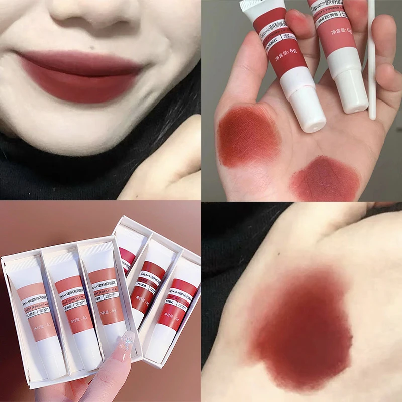 New Long Lasting Liquid Lipstick Lip Tint Mud Velvet Matte Nude Lip Gloss Women Beauty Waterproof Cosmetic Temptation
New Long Lasting Liquid Lipstick Lip Tint Mud Velvet Matte Nude Lip Gloss Women Beauty Waterproof Cosmetic Temptation