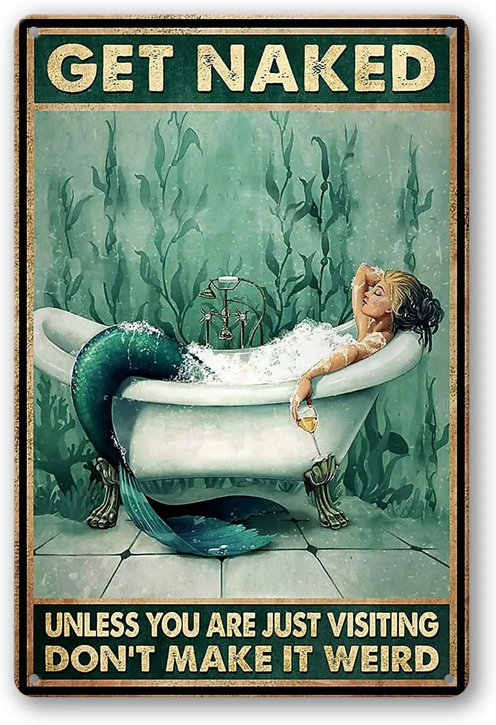 Get Naked Unless You are Just Visiting Don't Make It Weird, Vintage Sign for Living Room Man Cave Bathroom Farm Home
Get Naked Unless You are Just Visiting Don't Make It Weird, Vintage Sign for Living Room Man Cave Bathroom Farm Home