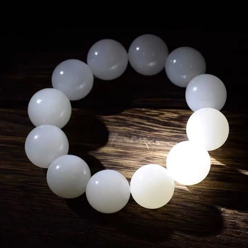 Natural White Jade Bracelet Men Women Healing Jewelry Gift Real Chinese Hetian Jades Stone Beads Elastic Beaded Nephrite Bangles
Natural White Jade Bracelet Men Women Healing Jewelry Gift Real Chinese Hetian Jades Stone Beads Elastic Beaded Nephrite Bangles