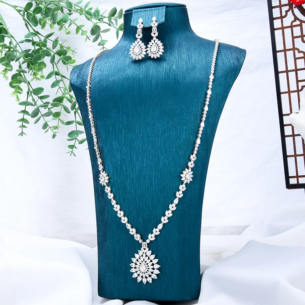 blachette 2022 High Quality Jewelry Set Waterdrop Shiny Zirconia Women Earrings Long Necklace Daily Party Dress Charm Jewelry
blachette 2022 High Quality Jewelry Set Waterdrop Shiny Zirconia Women Earrings Long Necklace Daily Party Dress Charm Jewelry