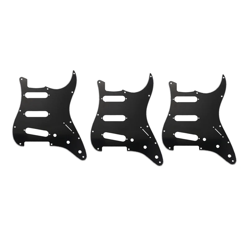 Set Of 3 Ply Black 11 Hole Sss Guitar Pickguard Strat Back Plate Pickup Covers Knobs Guitarra Tips Guitar Parts & Accessories
Set Of 3 Ply Black 11 Hole Sss Guitar Pickguard Strat Back Plate Pickup Covers Knobs Guitarra Tips Guitar Parts & Accessories