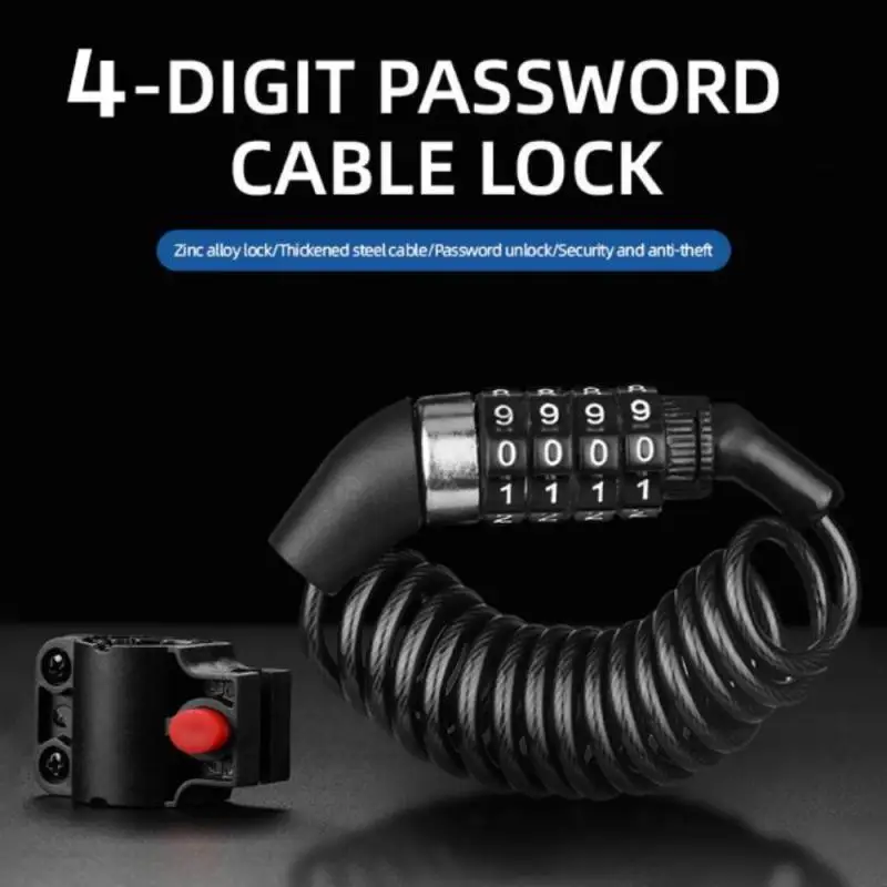 Black Anti-prying Bike Code Lock Protable Cipher Trunk Abrasion Resistant 4-position Lock Anti-theft Wire Rope Chain
Black Anti-prying Bike Code Lock Protable Cipher Trunk Abrasion Resistant 4-position Lock Anti-theft Wire Rope Chain