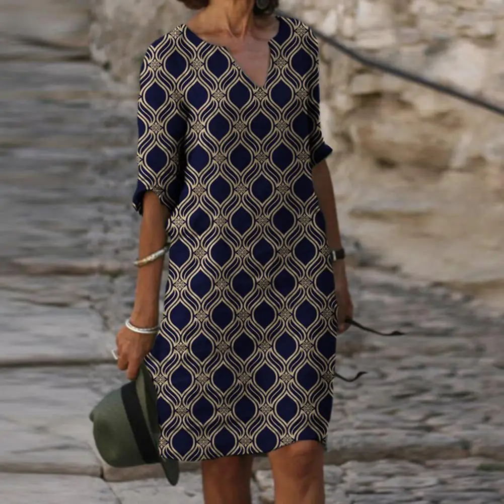 Women Elegant Floral Print Dress Summer Casual Clothes Cheap Vestidos de Mujer New Midi Vintage Half Sleeve V-neck Beach Dresses
Women Elegant Floral Print Dress Summer Casual Clothes Cheap Vestidos de Mujer New Midi Vintage Half Sleeve V-neck Beach Dresses