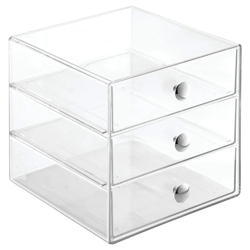 3 Acrylic Vanity, Compact Storage Organization Drawers Set For Cosmetics, Glasses, Supplies, Hair Care, Bathroom
3 Acrylic Vanity, Compact Storage Organization Drawers Set For Cosmetics, Glasses, Supplies, Hair Care, Bathroom