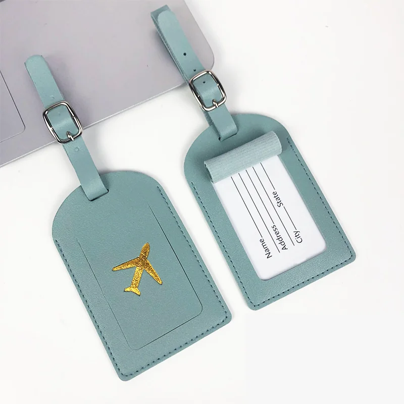 Portable 1PC PU Leather Luggage Tag Suitcase Identifier Label Baggage Boarding Bag Tag Name ID Address Holder Travel Accessories
Portable 1PC PU Leather Luggage Tag Suitcase Identifier Label Baggage Boarding Bag Tag Name ID Address Holder Travel Accessories