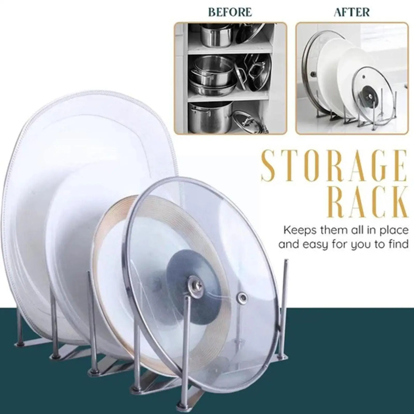 Steel Lid Rest Stand Retractable Pot Pan Cover Holder Kitchen Storage Rack Shelf Organization Lid Pot Drain Q9n4
Steel Lid Rest Stand Retractable Pot Pan Cover Holder Kitchen Storage Rack Shelf Organization Lid Pot Drain Q9n4