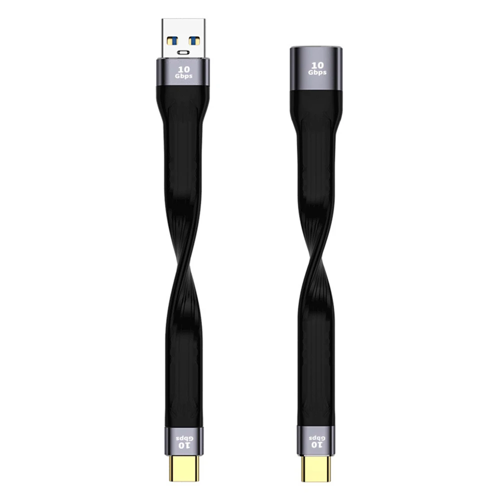 

Кабель USB для быстрой зарядки, штекер/Гнездо USB Type-C, компактное гибкое зарядное устройство для Android типа C, 10 Гбит/с, кабель для передачи данных