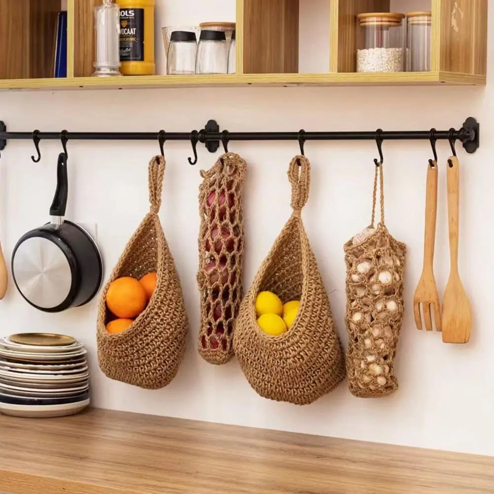 3Pcs Handmade Wicker Woven Fruit Net Bag Bird's Nest Stylish Portable Rattan Hanging Wall Storage Baskets Kitchen Home Organizer
3Pcs Handmade Wicker Woven Fruit Net Bag Bird's Nest Stylish Portable Rattan Hanging Wall Storage Baskets Kitchen Home Organizer