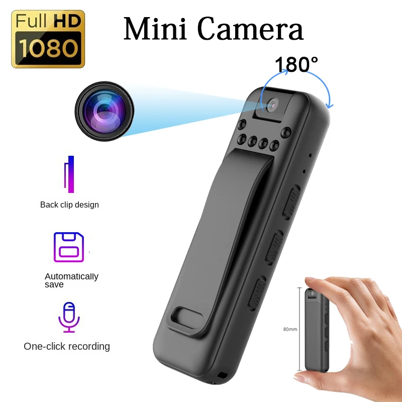 Mini Camera 1080P Full HD Video Recorder Micro Body Night Vision Recording Motion Detection Snapshot Loop Recording Camcorder
Mini Camera 1080P Full HD Video Recorder Micro Body Night Vision Recording Motion Detection Snapshot Loop Recording Camcorder