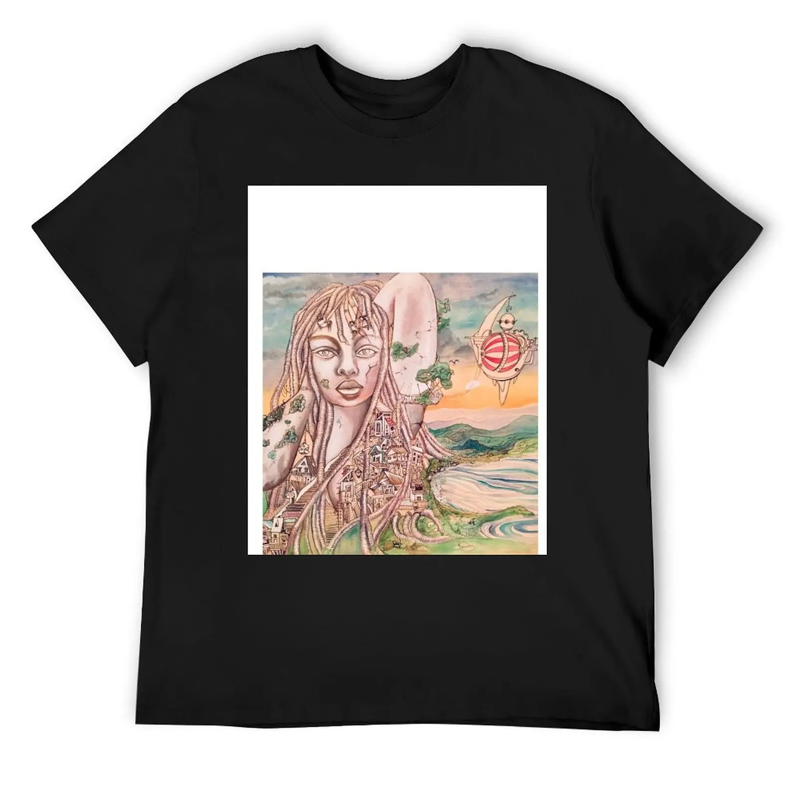 Черный Ниби Футболка серии The Goddess уличная одежда футболка с короткими рукавами
