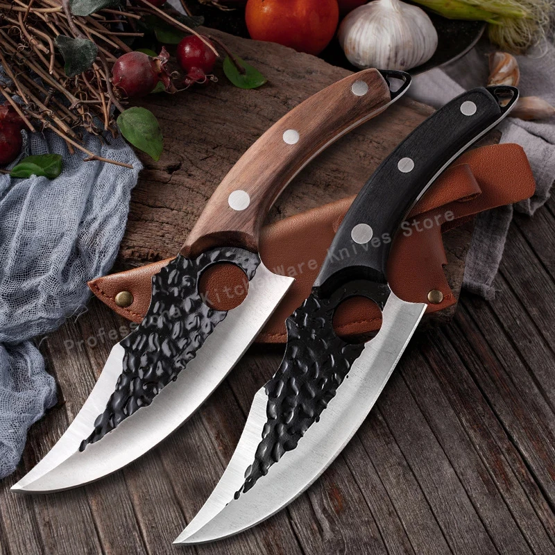 Hand forged boning knife stainless steel butcher knife outdoor camping knife cooking knife
Hand forged boning knife stainless steel butcher knife outdoor camping knife cooking knife