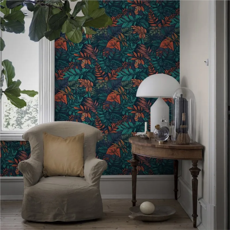 European self-adhesive wallpaper living room bedroom tropical plants background wall decoration waterproof wall stickers
European self-adhesive wallpaper living room bedroom tropical plants background wall decoration waterproof wall stickers