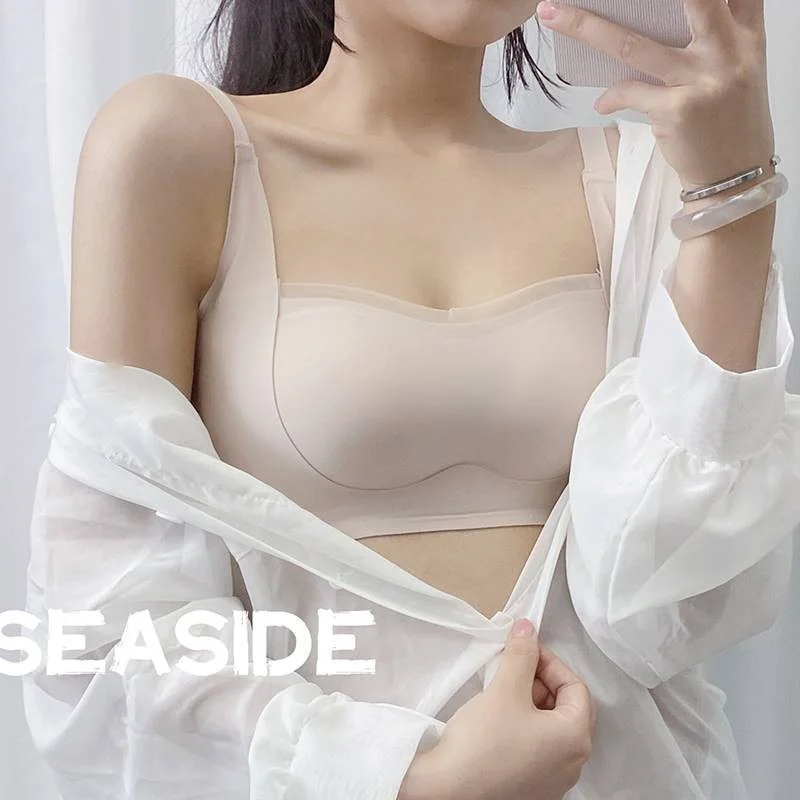 ICCLEK Girls Seamless Underwear Women Gathering Thin Style Breast-Receiving Anti-Sagging Top Support Anti-Exposure 
ICCLEK Girls Seamless Underwear Women Gathering Thin Style Breast-Receiving Anti-Sagging Top Support Anti-Exposure