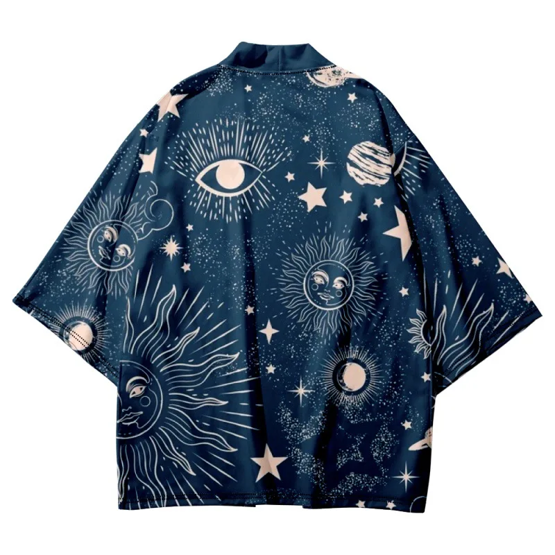 Summer Cartoon Sun Printed Blue Loose Japanese Streetwear Casual Women Men Kimono Beach Shorts Yukata Harajuku Cardigan
Summer Cartoon Sun Printed Blue Loose Japanese Streetwear Casual Women Men Kimono Beach Shorts Yukata Harajuku Cardigan