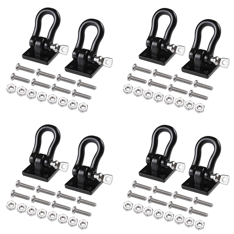 8Pcs Trailer Towing Buckle Tow Hooks Metal Climbing Trailer Shackles For 1/10 RC Car Truck Climbing Car (Black)
8Pcs Trailer Towing Buckle Tow Hooks Metal Climbing Trailer Shackles For 1/10 RC Car Truck Climbing Car (Black)