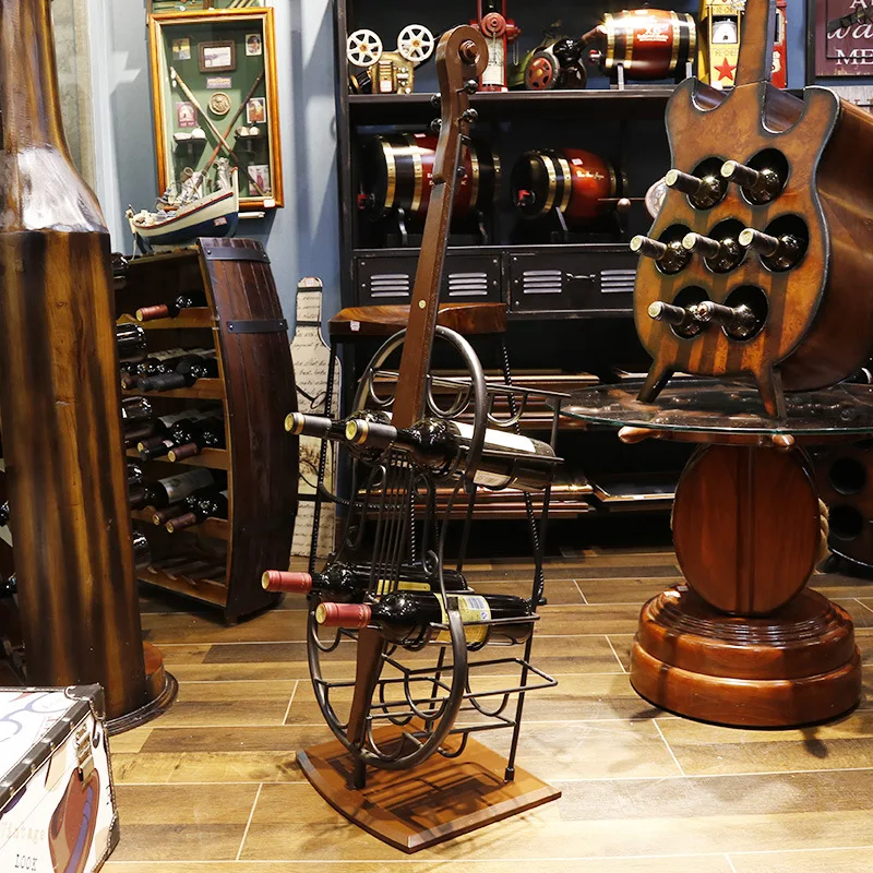 European-style Wrought Iron Wine Rack Metal Wine Rack Bar Racks Cello-shaped Ornaments Kitchen Accessories Storage Liquor Holder
European-style Wrought Iron Wine Rack Metal Wine Rack Bar Racks Cello-shaped Ornaments Kitchen Accessories Storage Liquor Holder