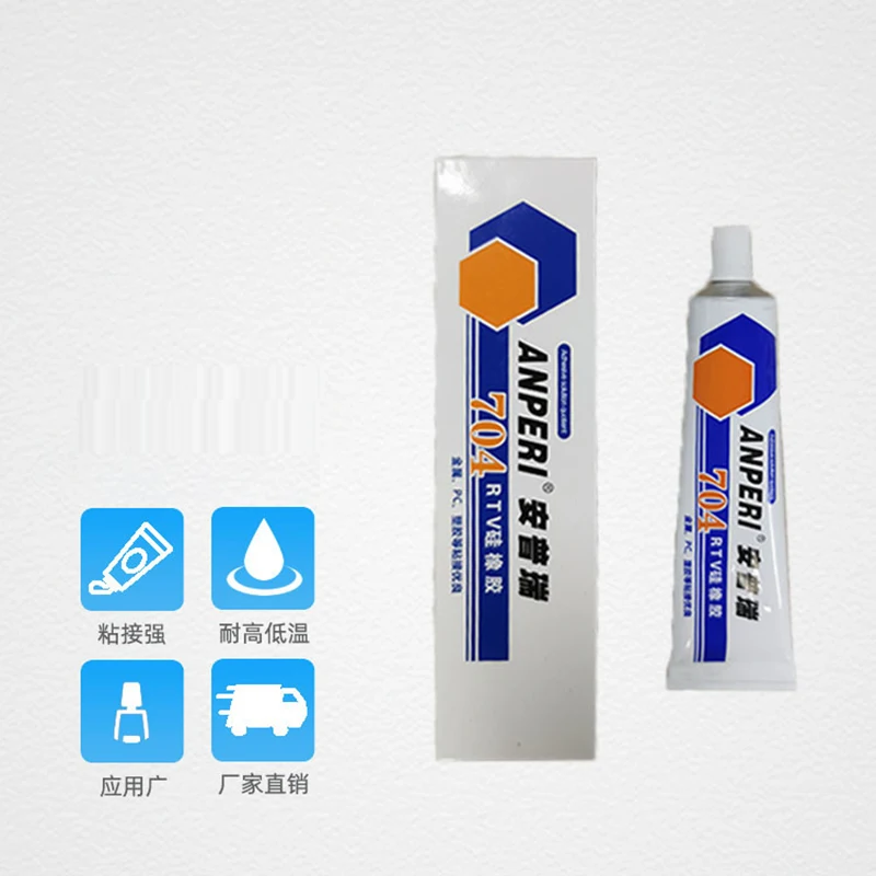 704 Silicone Rubber Electronic Components Super Glue Heat Resistant Sealant Waterproof Liquid Wire Insulation Fix Processor Glue
704 Silicone Rubber Electronic Components Super Glue Heat Resistant Sealant Waterproof Liquid Wire Insulation Fix Processor Glue