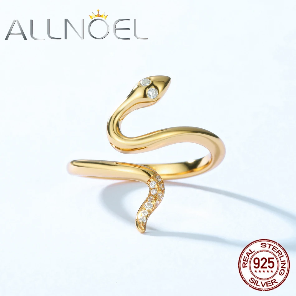 ALLNOEL Gold Plated Wedding Anti-stress Ring Snake Zircon Adjustable Rings for Women 925 Silver Fashion Jewelry New Arrival 2022
ALLNOEL Gold Plated Wedding Anti-stress Ring Snake Zircon Adjustable Rings for Women 925 Silver Fashion Jewelry New Arrival 2022