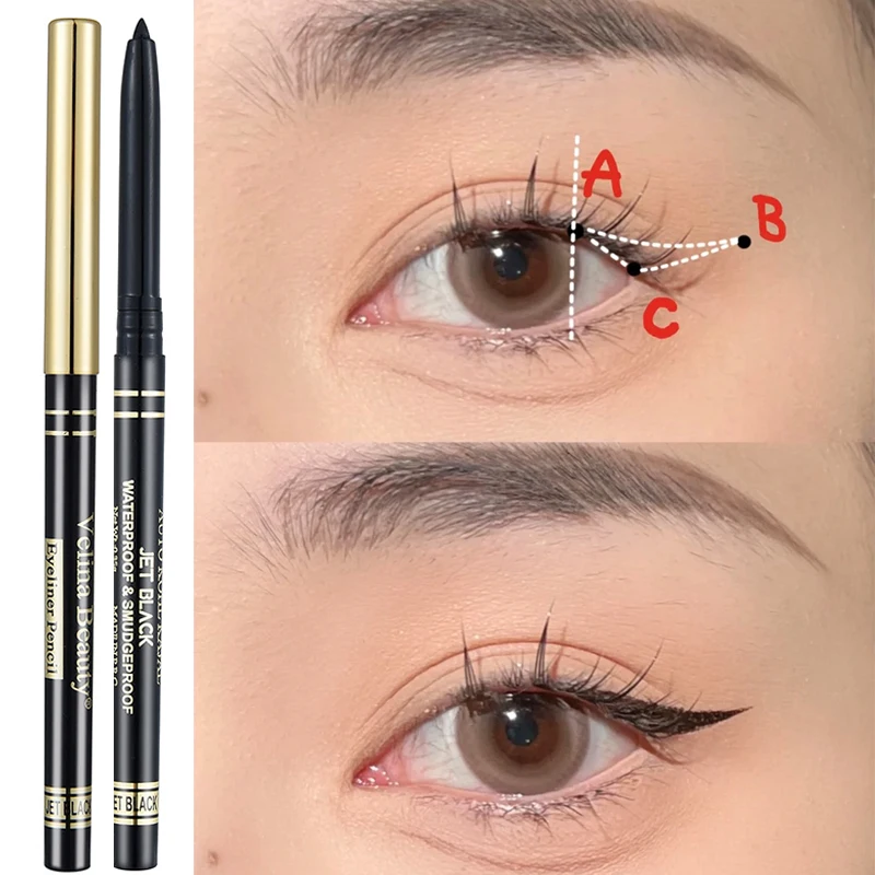 

Long-lasting Eyeliner Gel Pencil Smooth Waterproof White Black Eye Liner Lying Silkworm Pen Not Blooming Eyes Makeup Cosmetics