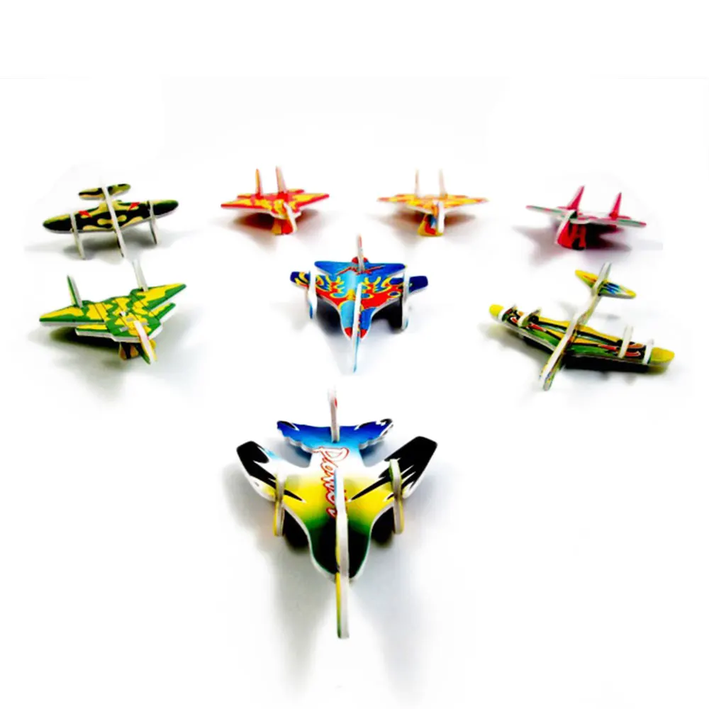 

10pcs Montessori 3D Aircraft Models Cardboard Jigsaw Airplane Model Building Kids Toys for Children Funny DIY Toys Random Color