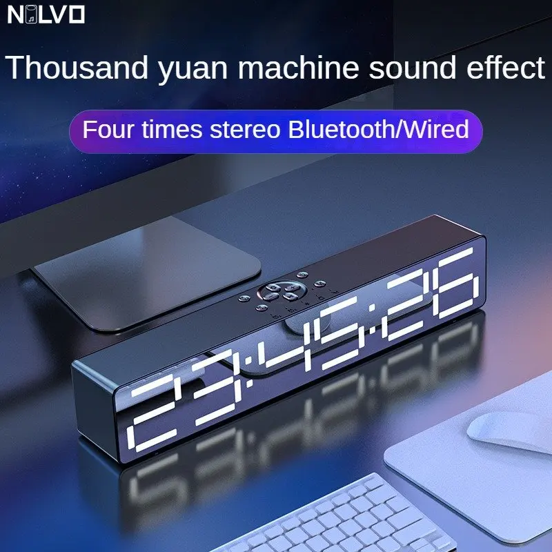 3 In 1 Home Theater Wireless Soundbar Led Display Clock Makeup Mirror Bass Bluetooth Speaker Dual Loudspeakers Sound Amplifier
3 In 1 Home Theater Wireless Soundbar Led Display Clock Makeup Mirror Bass Bluetooth Speaker Dual Loudspeakers Sound Amplifier
