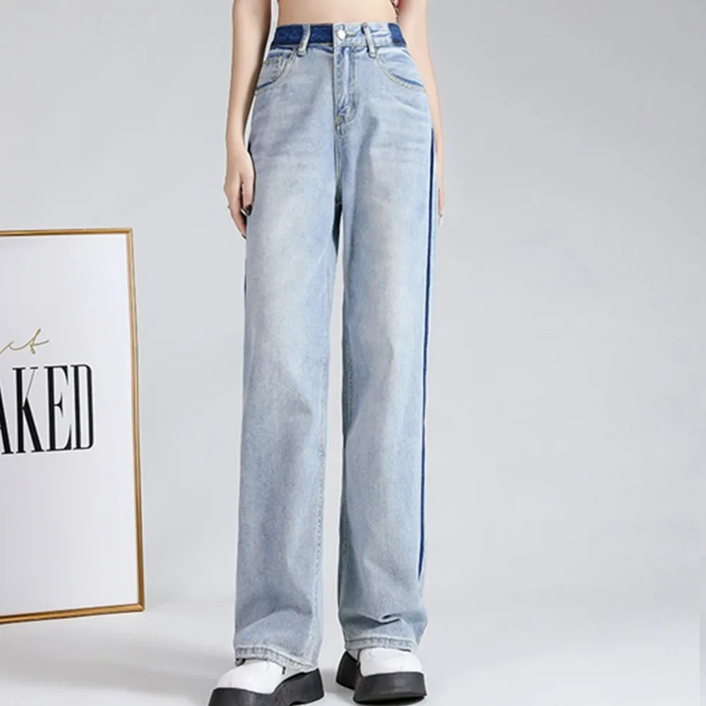 Denim Trousers Women Sexy Korean Fashion Retro High Waist Light Blue Jeans Women's High Waist Loose Casual Wide-Leg Pants
Denim Trousers Women Sexy Korean Fashion Retro High Waist Light Blue Jeans Women's High Waist Loose Casual Wide-Leg Pants