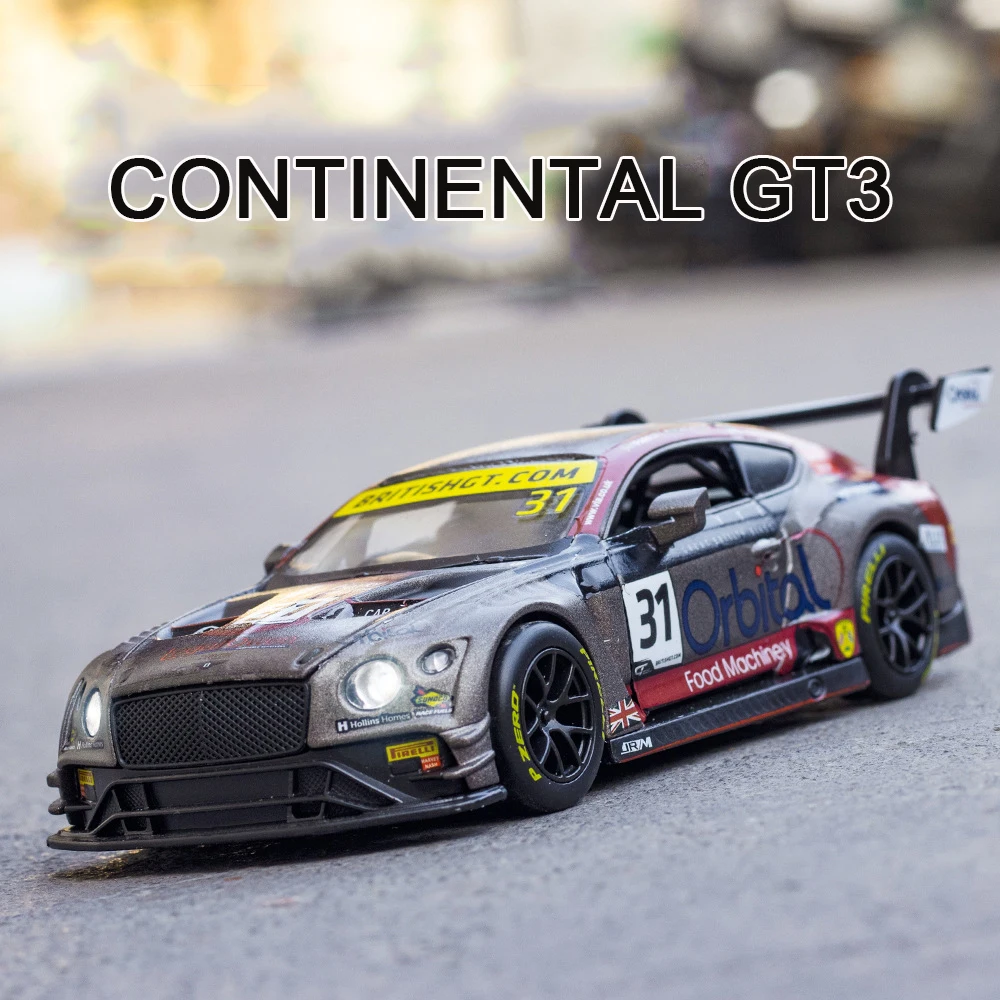 1:32 Миниатюрная модель автомобиля из сплава Continental GT3 Sportcar коллекция литых под давлением для детей подарок на день рождения Рождество игрушк...
1:32 Миниатюрная модель автомобиля из сплава Continental GT3 Sportcar коллекция литых под давлением для детей подарок на день рождения Рождество игрушк...