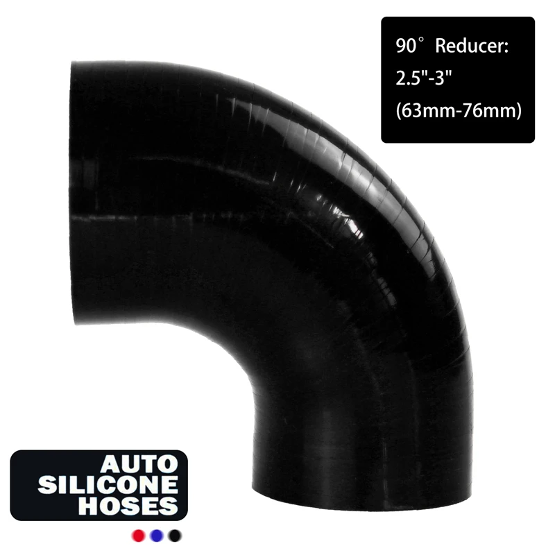 Universal 63mm to 76mm ID 90 Degree Reducer Silicone Hose Intercooler Intake Pipe 2.5" to 3"
Universal 63mm to 76mm ID 90 Degree Reducer Silicone Hose Intercooler Intake Pipe 2.5" to 3"