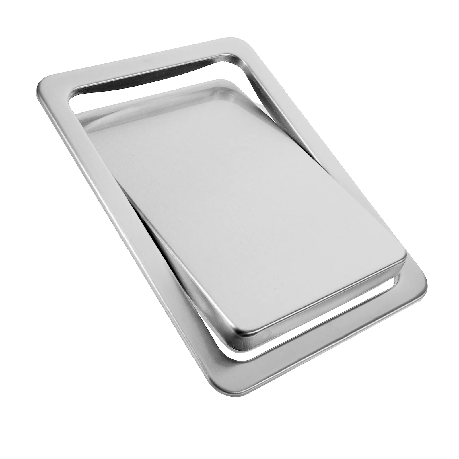 Kitchen Trash Can Built-in Countertop Rustproof Stainless Steel Trash Bin Swing Flap Lid
Kitchen Trash Can Built-in Countertop Rustproof Stainless Steel Trash Bin Swing Flap Lid