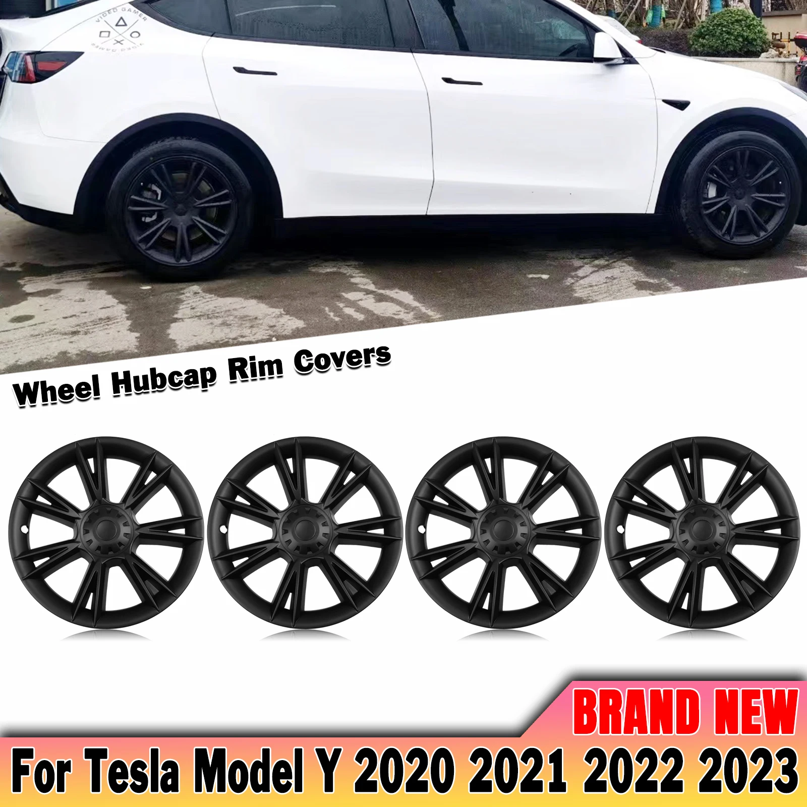 4PCS Car Wheel Hubcap 19 Inch Rim Cover Hub Cap Automotive Part Competitive Style Matte Black For Tesla Model Y 2020-2023
4PCS Car Wheel Hubcap 19 Inch Rim Cover Hub Cap Automotive Part Competitive Style Matte Black For Tesla Model Y 2020-2023